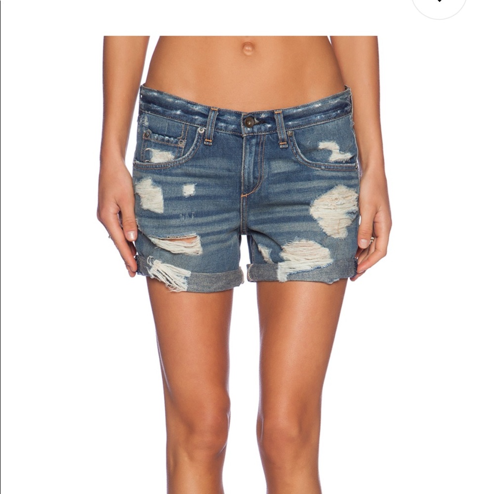 Rag & Bone Distressed Boyfriend Shorts